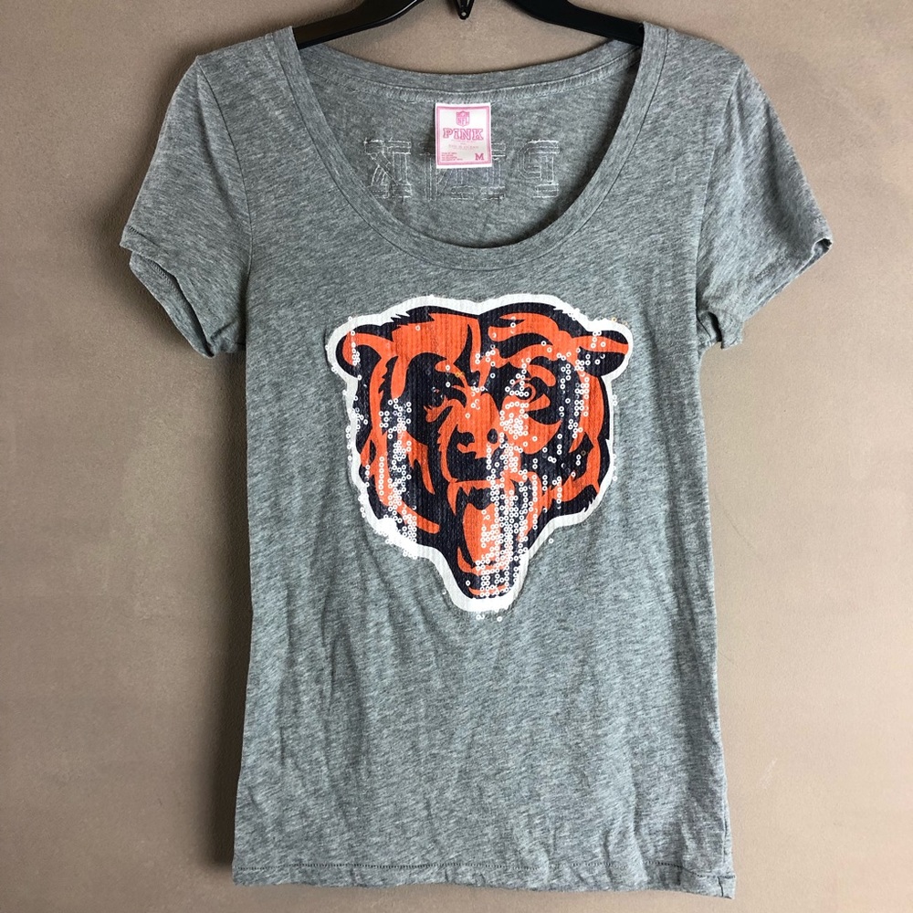 PINK Chicago Bears sequin top size medium